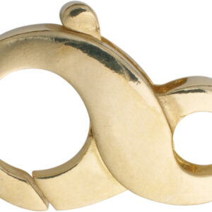 Karabiner achtförmig Gold 750/-Gg 15,00mm