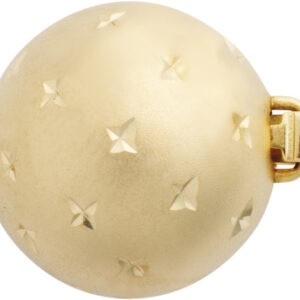 Kugelschließe einreihig Gold 585/-Gg diamantiert, Kugel Ø 12,00mm