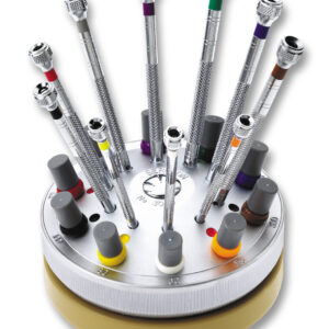 Schraubendreher-Sortiment 10 Stück auf Drehsockel Stahlklinge Bergeon