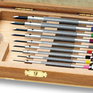 Schraubendreher-Sortiment im Holzkasten Flume