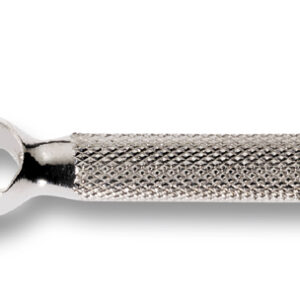 Stielkloben mit breiten Backen, vernickelt und verchromt