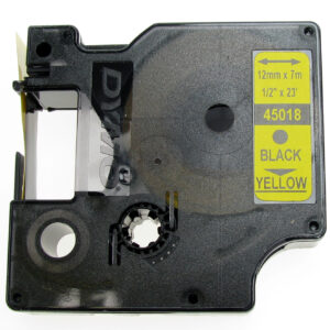 Schriftband 12 mm schwarz auf gelb Dymo