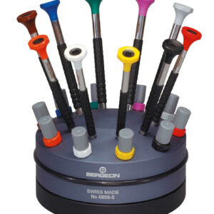 Schraubendreher-Sortiment 10 Stück auf Drehsockel Edelstahlklinge Bergeon