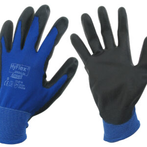 Arbeitshandschuhe Gr. 9, PU beschichtet, blau/schwarz