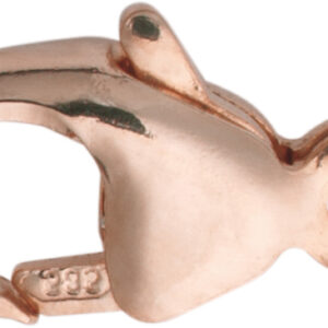 Karabiner gewölbt Gold 585/-rosé 12,00mm gestanzt