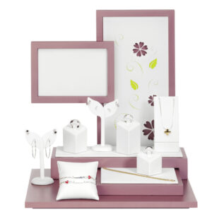 Display Set Flower rosa/weiß 4-teilig