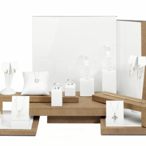 Display Set Tweed braun/weiß 7-teilig