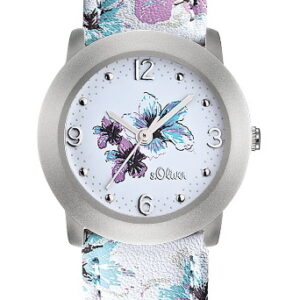 s.Oliver Lederband weiß/ bunte Blumen SO-2095-LQ