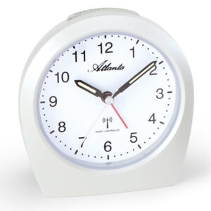 Atlanta 1824/0 weiß Funkwecker mit Beleuchtung