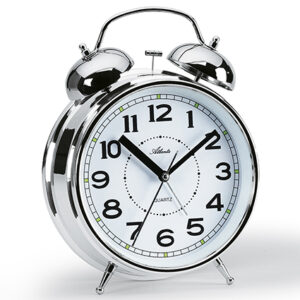 Atlanta 1649/19 silber Quarzwecker mit Glockensignal