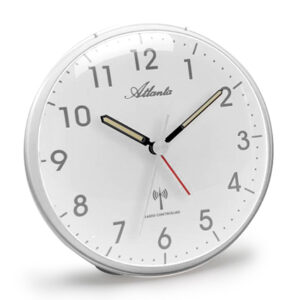 Atlanta 1828/19 silber Funkwecker mit Zifferblattlicht