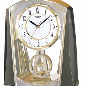 Rhythm 7772/9 gold-grau Stiluhr / Tischuhr Quarz