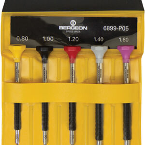 Schraubendreher-Satz Delrin 5 Stück in Kunststoff-Tasche Bergeon