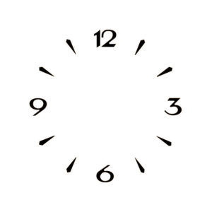 Ziffernsatz arabische Zahlen + Keile Messing schwarz L:15mm