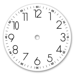 Zifferblatt arabische Zahlen Ø 155 mm