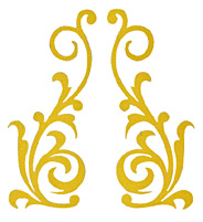 Zierteil Intarsie Messing