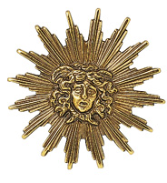 Zierteil Sonne Messing