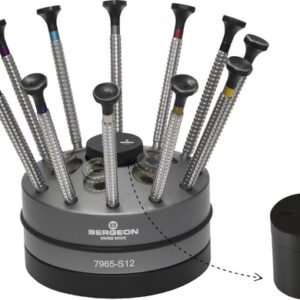 Schraubendreher-Satz auf Drehsockel Bergeon