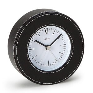 Atlanta 3048 Quarzwecker schwarz Lederoptik