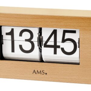 AMS Quarz-Tischuhr Buche