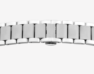 Metallband Edelstahl 20mm weiß mattiert/ poliert