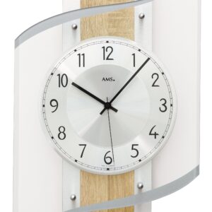 AMS Funk-Wanduhr Heidelberg Sonoma/ Alu