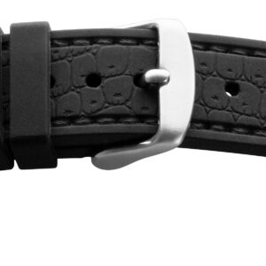 Silikon-Kautschuk-Band 20 mm, schwarze Ziernaht