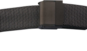 Milanaise-Metallband Edelstahl 20mm PVD schwarz satiniert