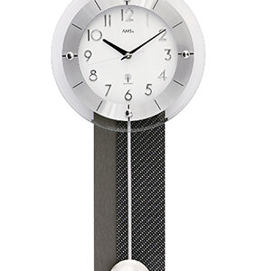AMS Funk-Pendelwanduhr Carbon/ Alu