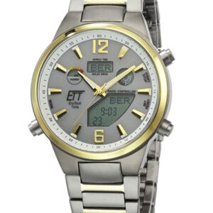 Eco Tech Time Solar Drive Funk Everest II Titan Herrenuhr World Timer - EGT-11381-21M