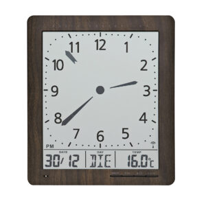 AMS Funk-Wand/ Tischuhr analog/ digtial, schwarz