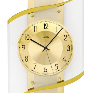 AMS Funk-Wanduhr Heidelberg Messing