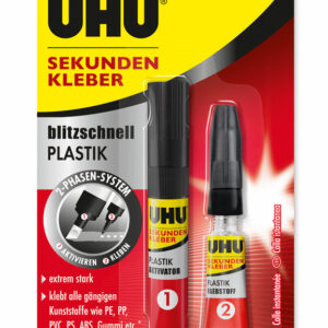UHU Sekundenkleber Plastik 3ml + 2g