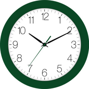 Funk-Wanduhr dunkelgrün