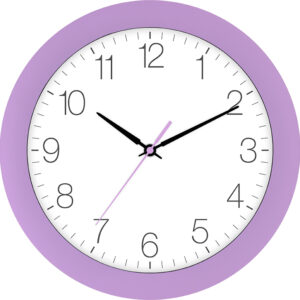 Funk-Wanduhr flieder-pastell
