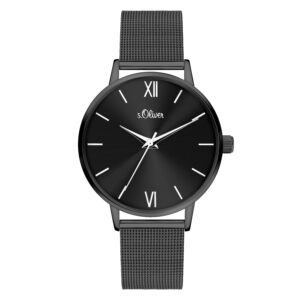 s.Oliver SO-4141-MQ Edelstahl schwarz 16mm