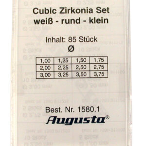 Sortiment Zirkonia weiß, rund Ø 1,00 bis Ø 3,75