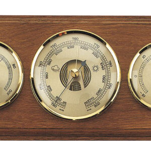 Wetterstation Made in Germany, Eiche rustikal - waagerechte Ausführung