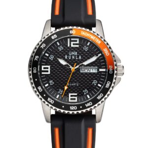 Uhren Manufaktur Ruhla - Armbanduhr Sport - schwarz/orange