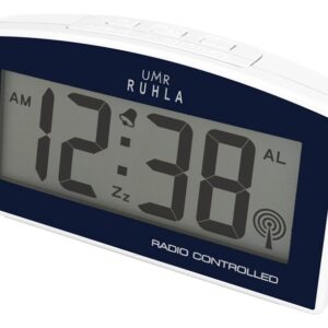 UMR Funkwecker mit großem LC-Display, weiß