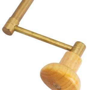 Kurbelschlüssel Messing mit Holzgriff für Regulateur Vierk.-Innen:4,25