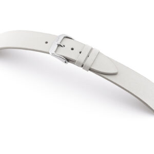 SELVA Lederband zum einfachen Wechseln 14mm weiß ohne Naht - MADE IN GERMANY
