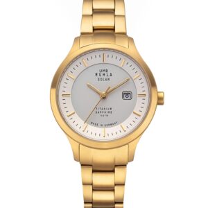 Uhren Manufaktur Ruhla - Armbanduhr Solar Ø 30mm Titan, gold