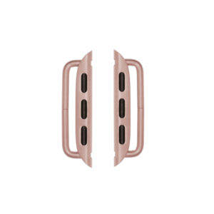 Connector für Apple Watch - Armband Adapter für 42/ 44/ 45mm Gehäuse, Stegbreite 24mm, gold aluminium (rosé)