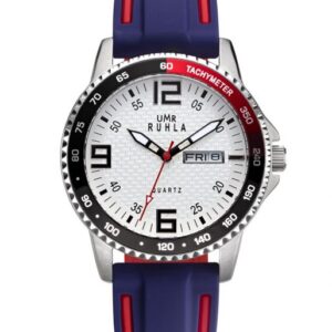 Uhren Manufaktur Ruhla - Armbanduhr Sport - weiß/blau/rot