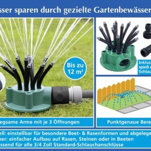 Gartensprinkler Flexi - Wasser sparen durch gezielte Gartenbewässerung!