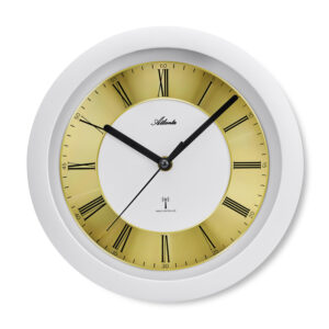 Atlanta 4508/0 Funkwanduhr weiß / gold