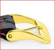 Dornschließe mit Manufakturwerk-Logo Edelstahl 20mm gelb poliert