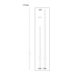 Zeigerpaar Balken weiß Minutenzeiger-L:150mm