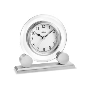 Atlanta 3118/19 Quarz-Tischuhr silber